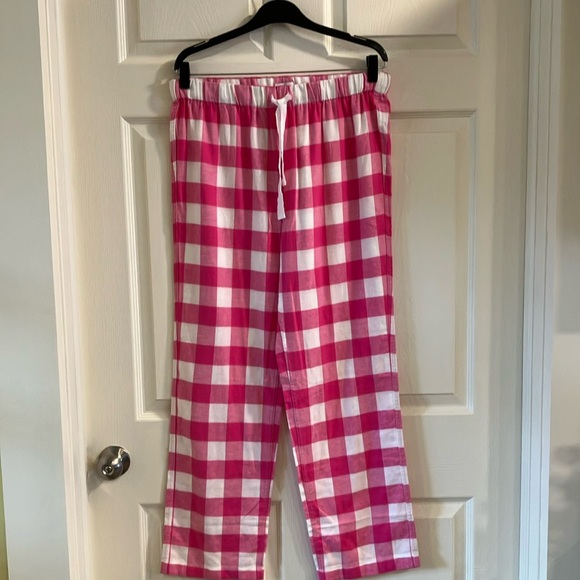 J. Crew Pants - J. Crew Pink & White Checkered Lounge/Pajama Pants - Women's Small, 100% Cotton,